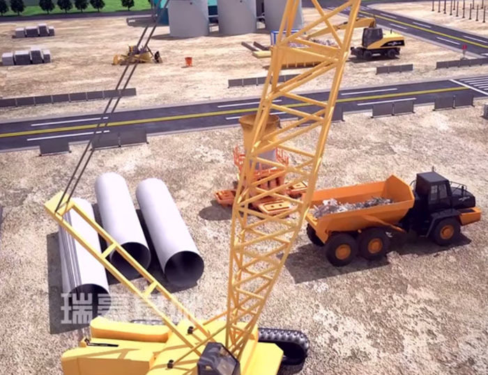 地铁排筑墙三维动画